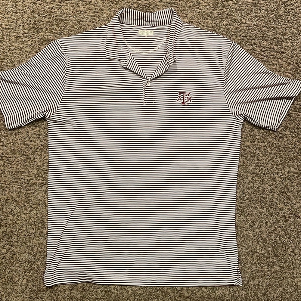 Striped Texas A&M polo